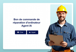 Bon de commande de réparation d'ordinateur Agent IA Template Thumbnail