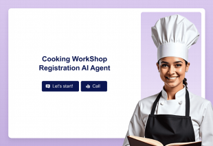 Cooking Workshop Registration AI Agent Template Thumbnail