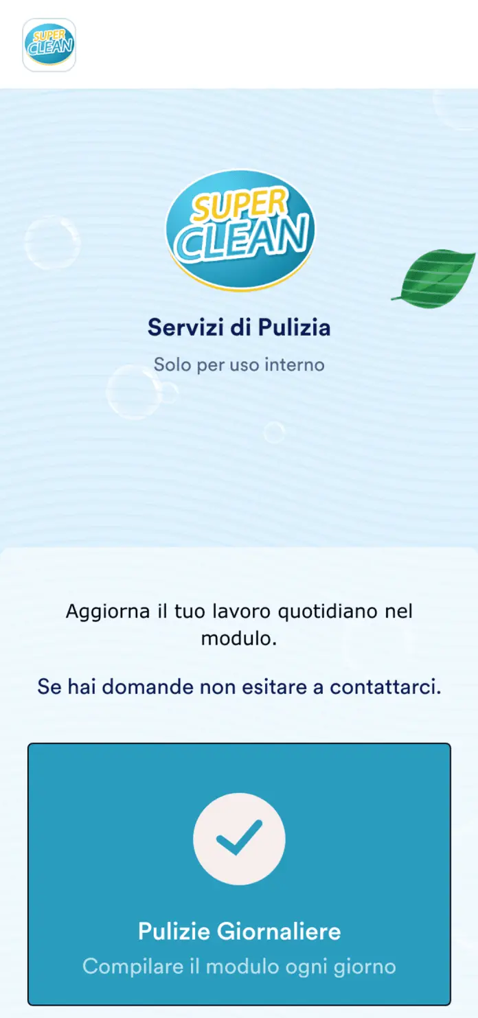 App di Registrazione Pulizie Quotidiane Ufficio