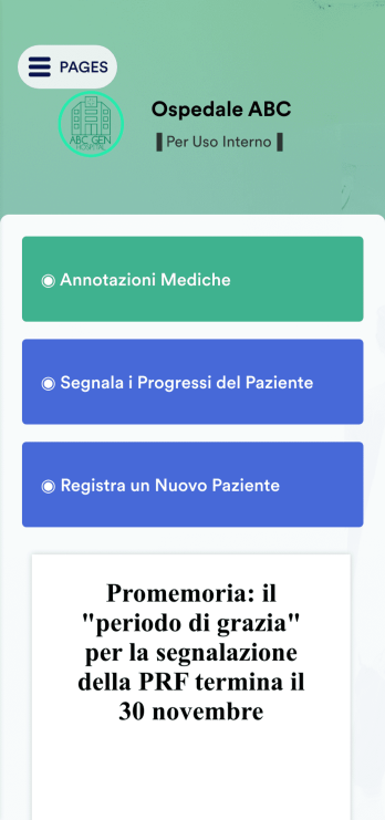 App per Annotazioni Mediche Template