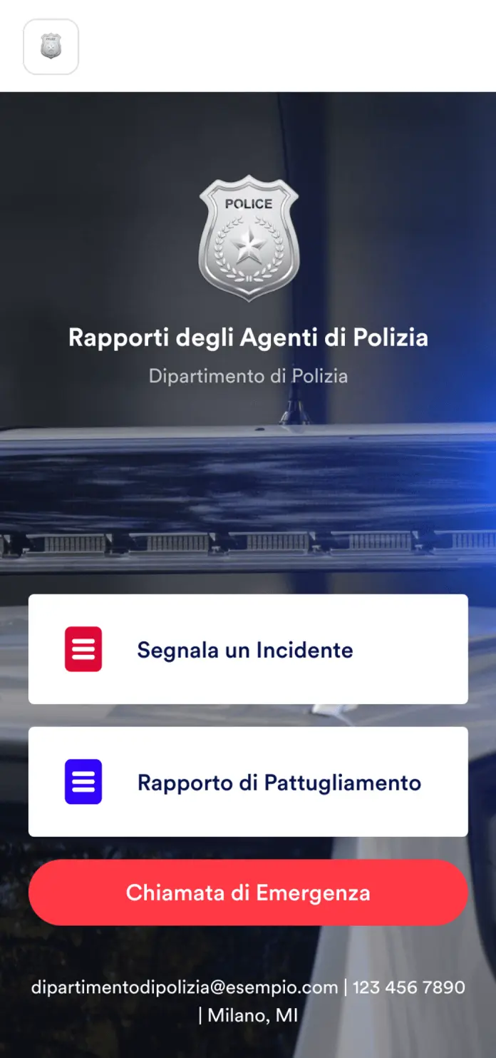 App per i Rapporti degli Agenti di Polizia