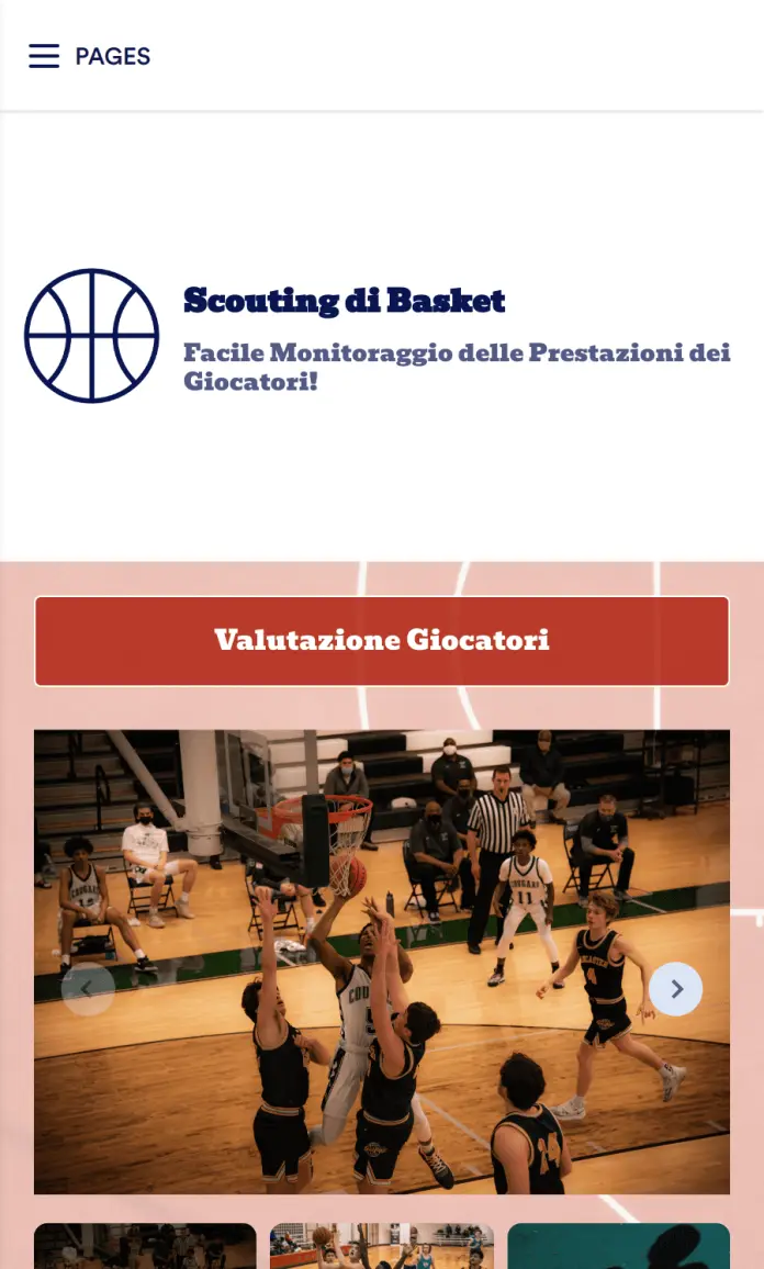 App per Scouting di Basket