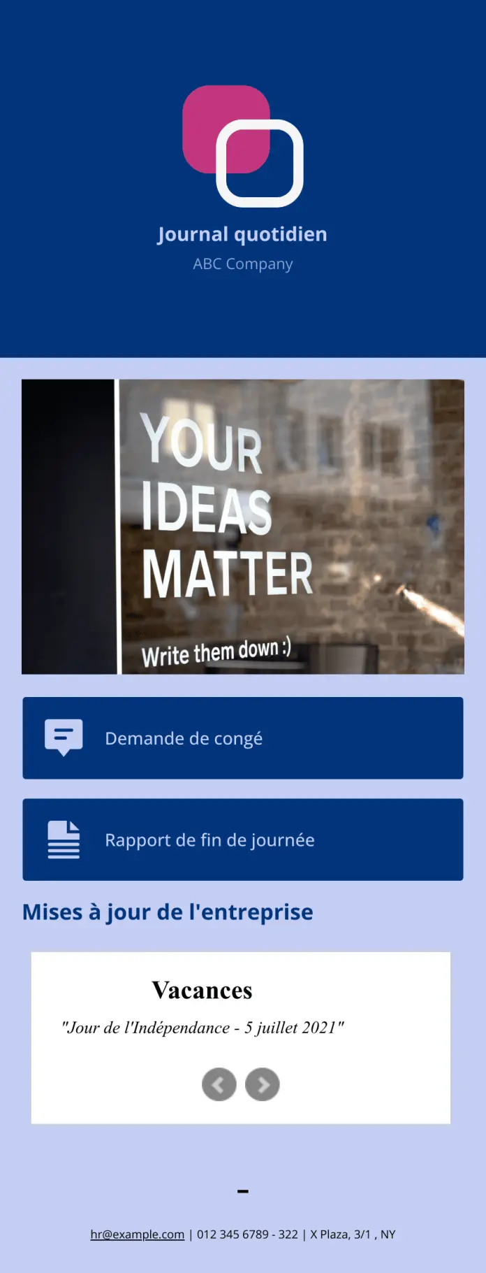 Application de journal quotidien