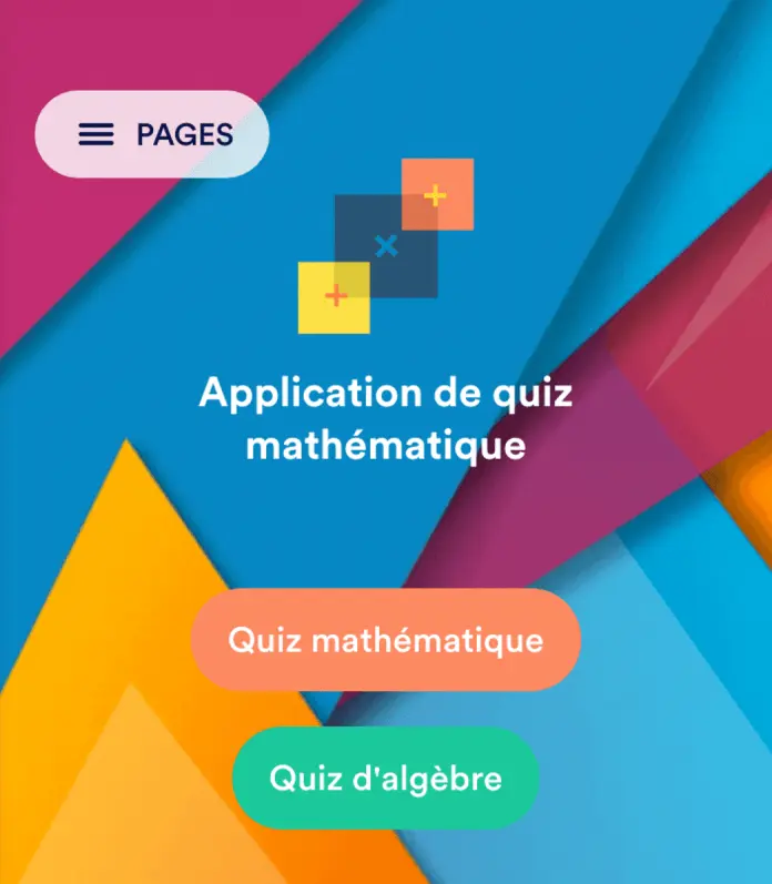 Application de quiz mathématique