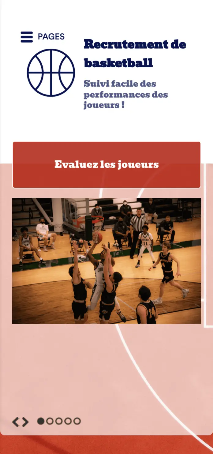 Application de recrutement de basketball