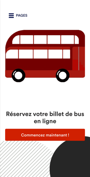 Application de réservation de billet de bus en ligne Template
