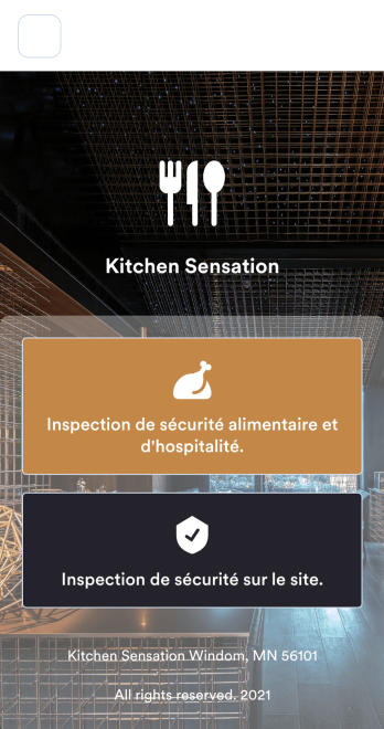 Application d'inspection de restaurant Template