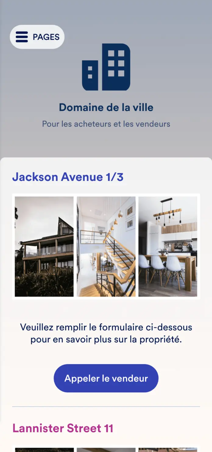 Application immobilière