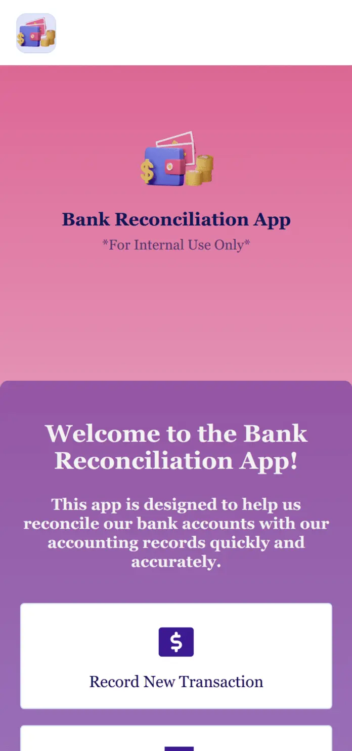 Bank Reconciliation App