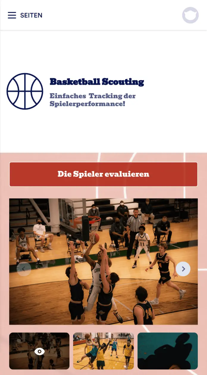 Basketball Athleten Scouting App