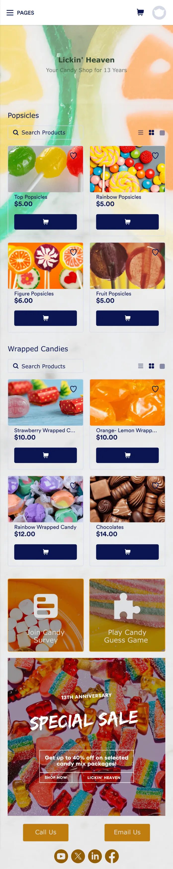 Candy Shop App