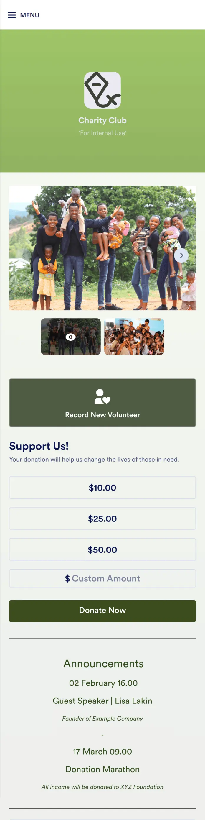 Charity Management App