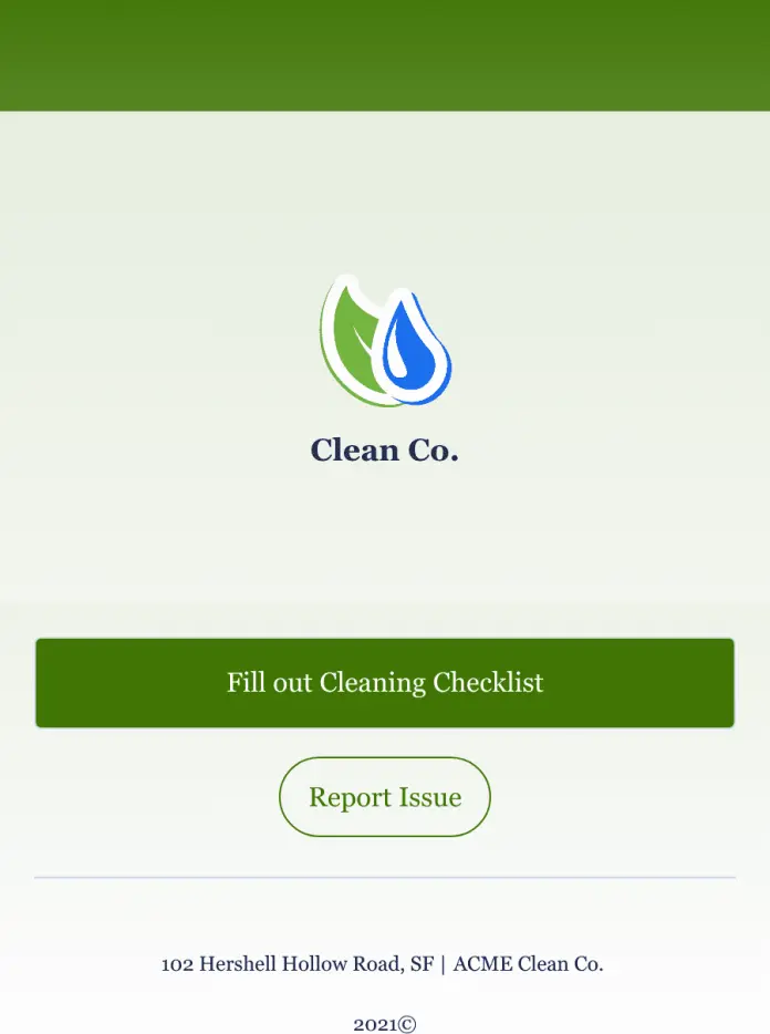 Cleaning Inspection Checklist App