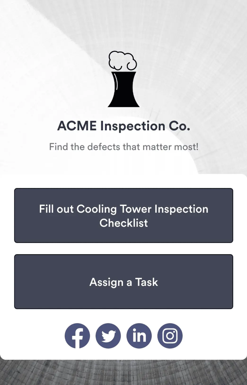 Cooling Tower Inspection Checklist App