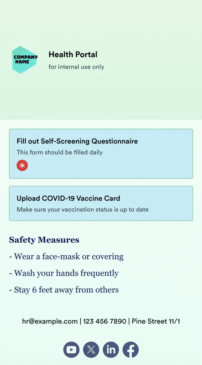 COVID 19 Screening App