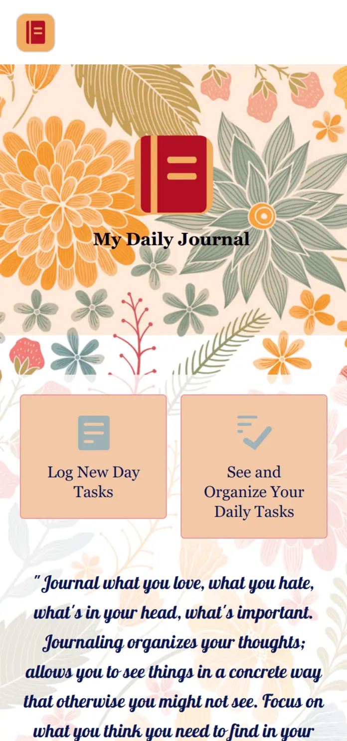 Daily Journal App