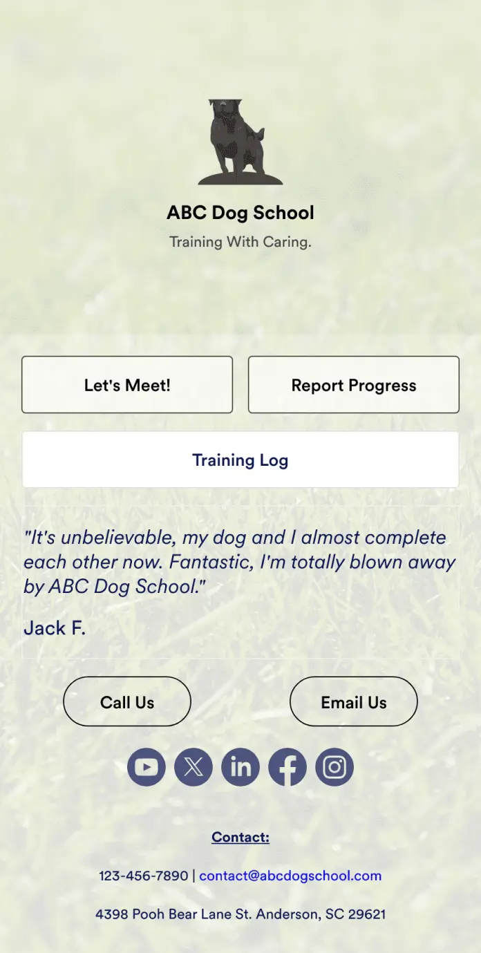 Dog Training Log App