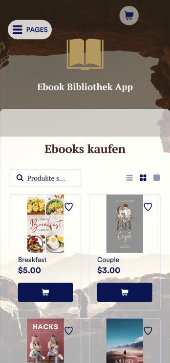 Ebook Bibliothek App Template
