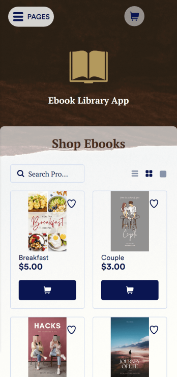 Ebook Library App Template