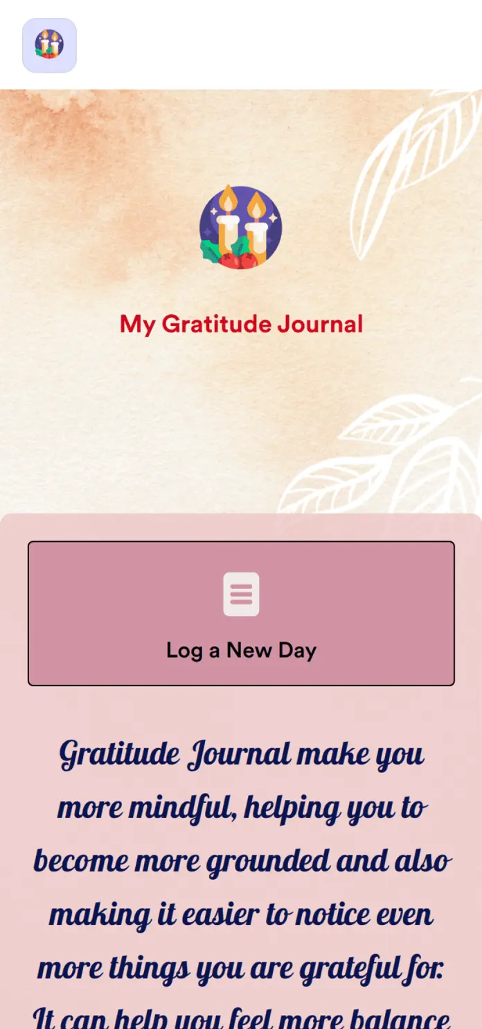 Gratitude Journal App