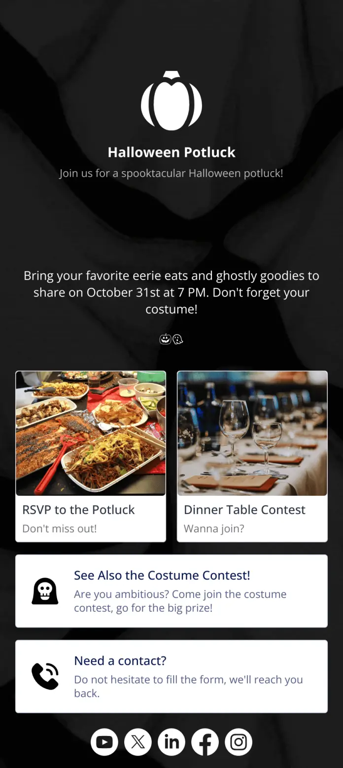 Halloween RSVP App