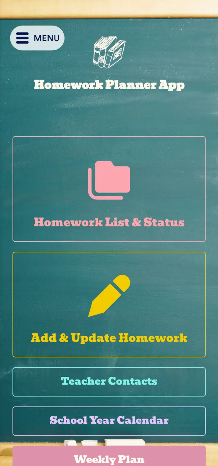 Homework Planner App