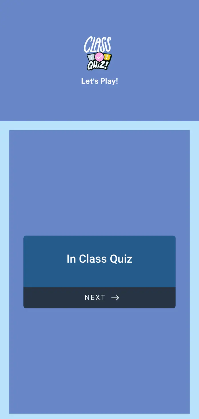 In Class Quiz Software