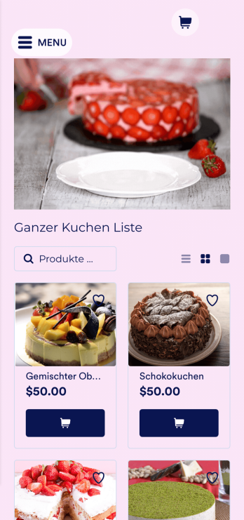 Kuchen Bestell-App Template