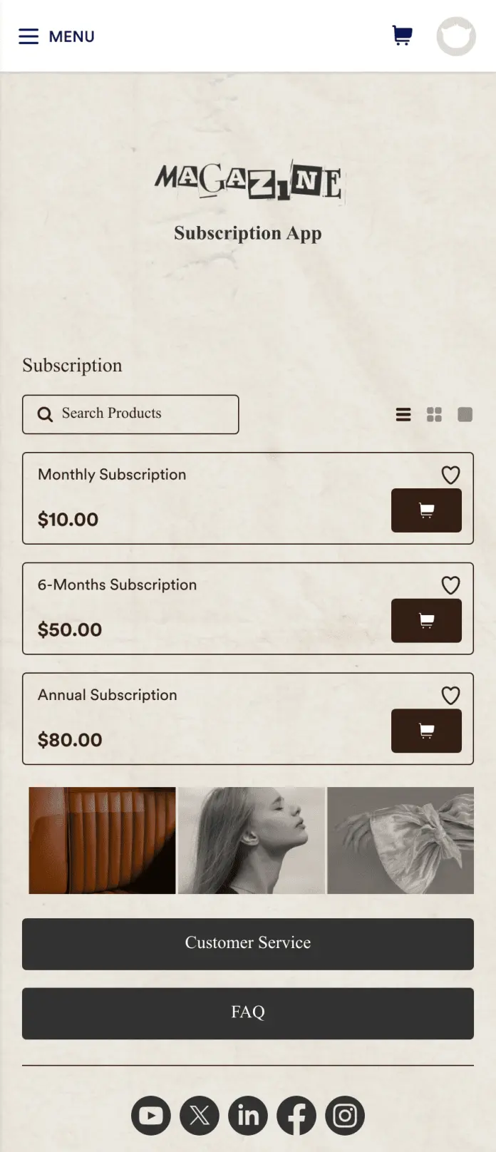 Magazine Subscription App