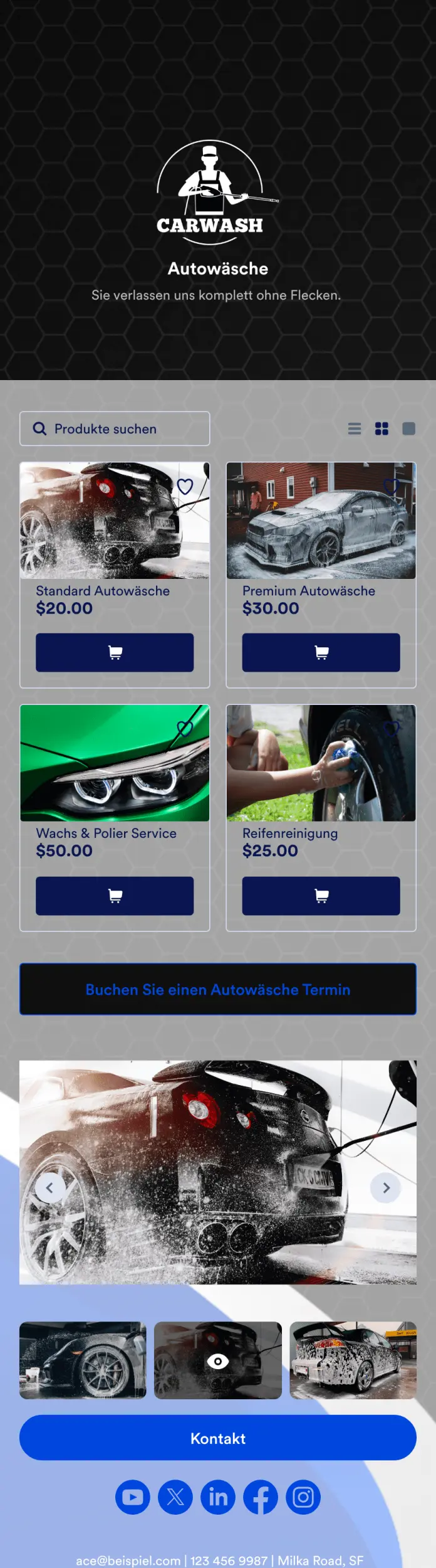 Mobile Autowäsche App