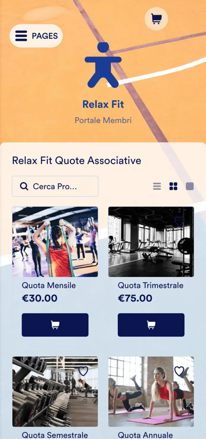 Modello di App per Fitness