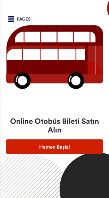 Online Otobüs Bileti Satın Alım Uygulaması Template