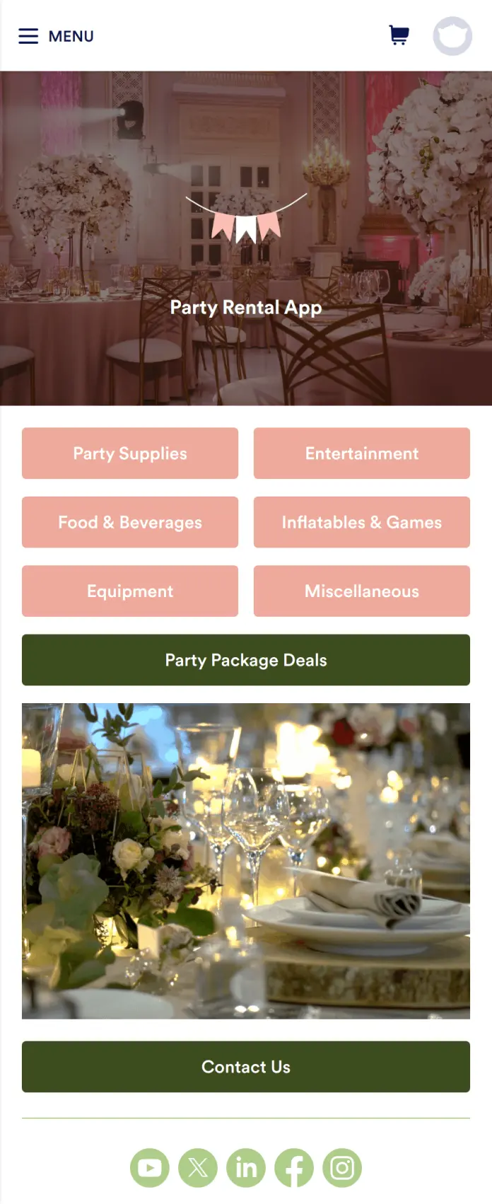 Party Rental App