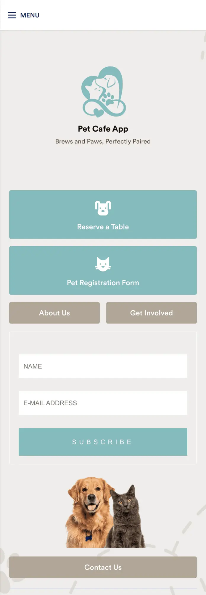 Pet Cafe App