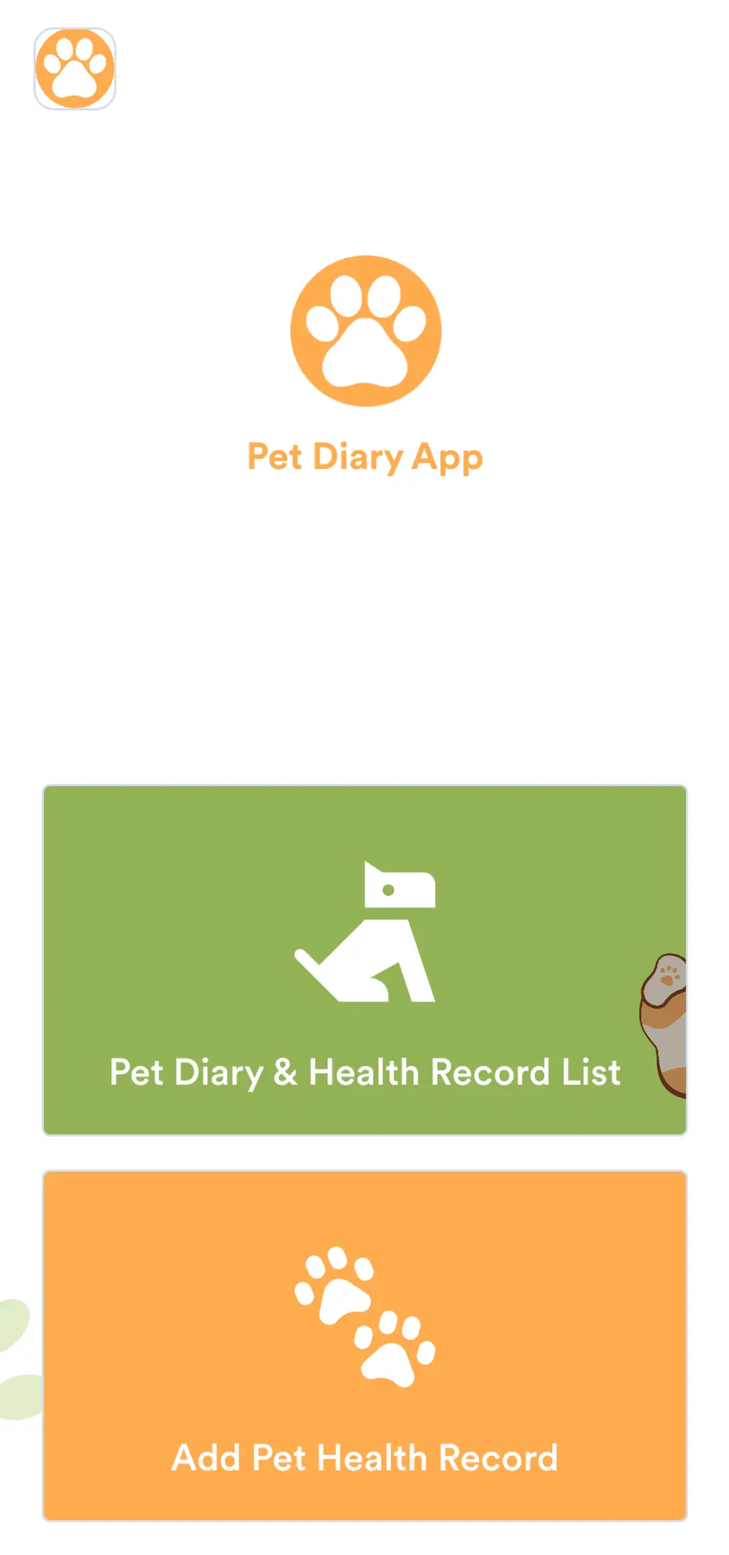 Pet Diary App