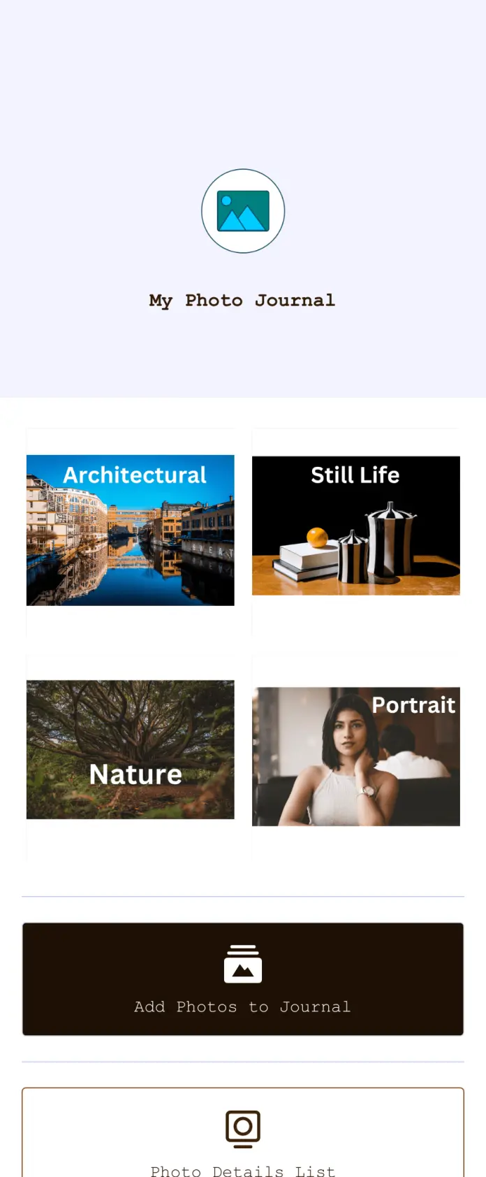Photo Journal App