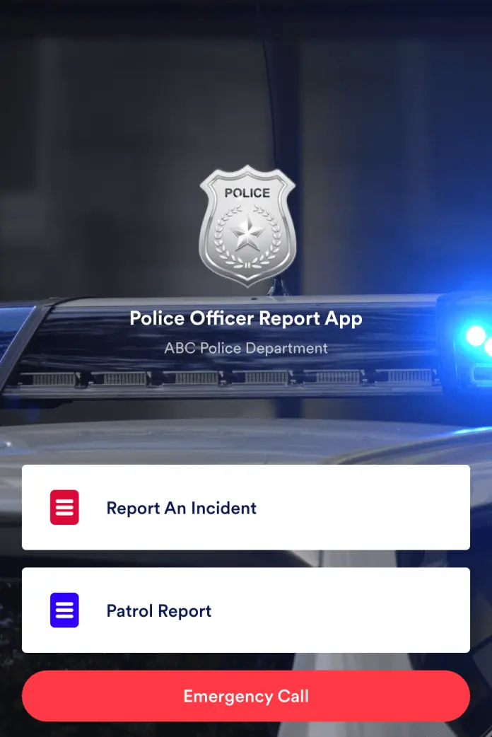 Police Officer Report App