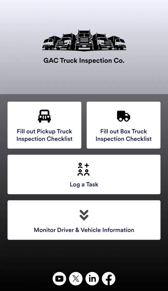 Pre Operational Truck Inspection App