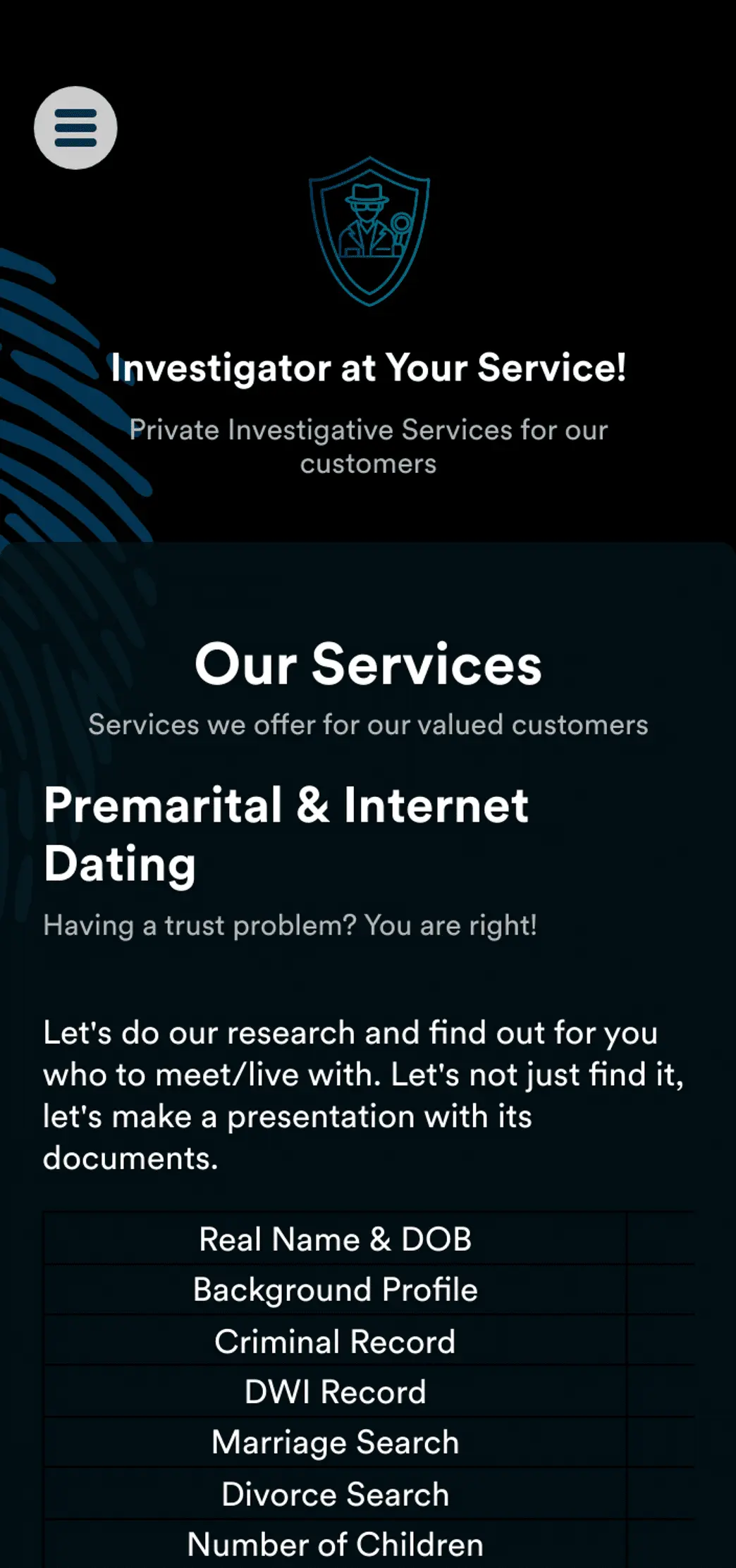Private Investigator App