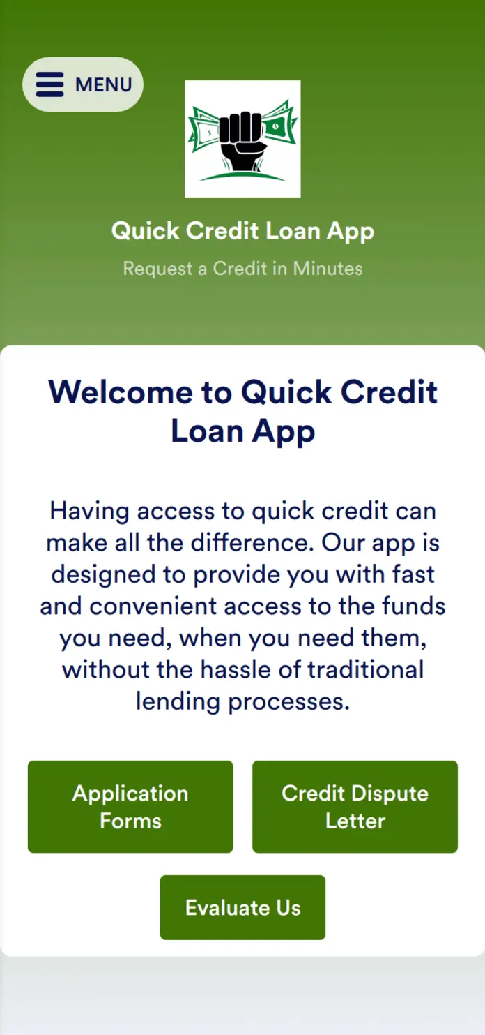 Quick Credit Loan App