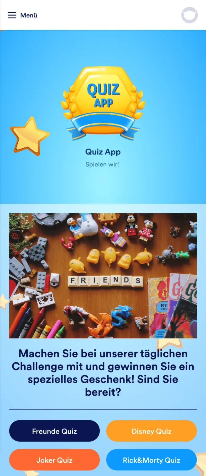 Quiz App Vorlage