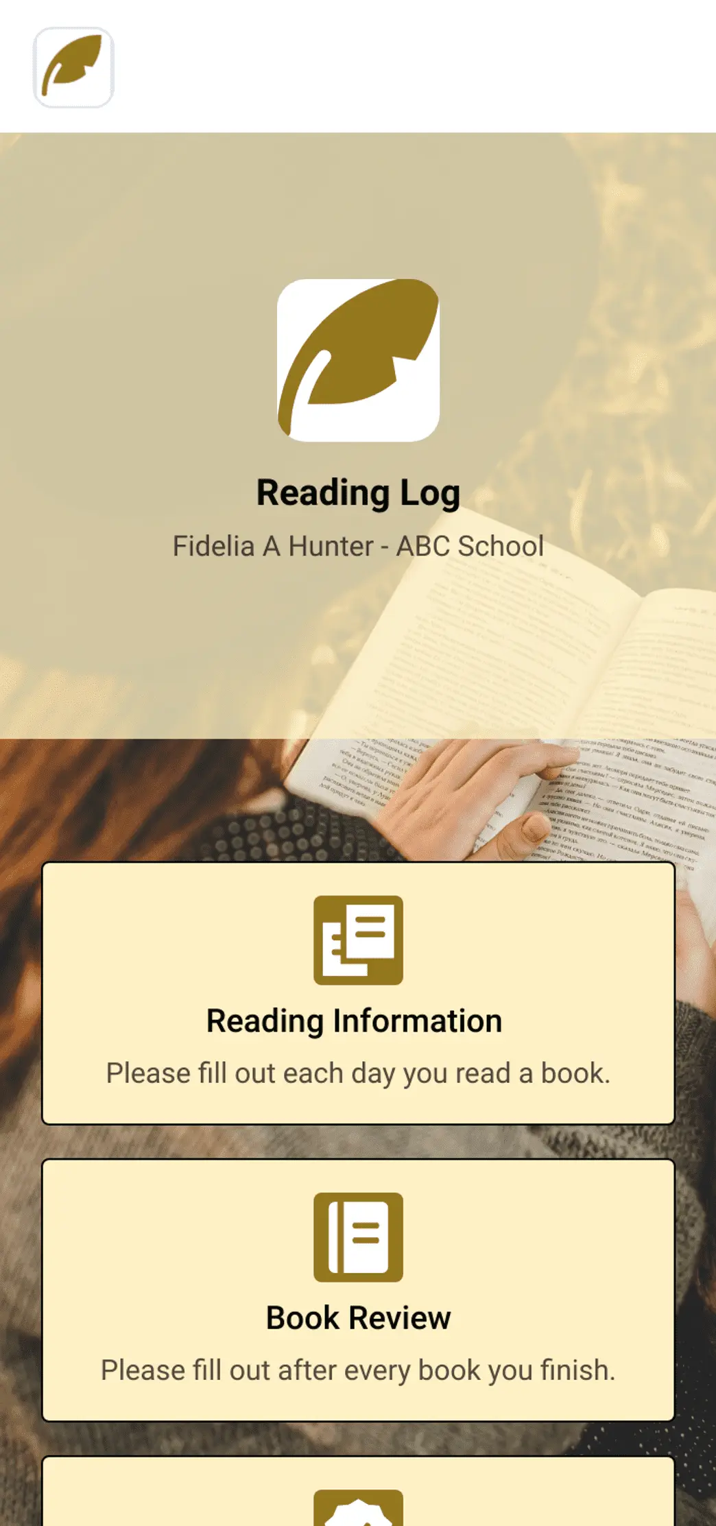 Reading Log App