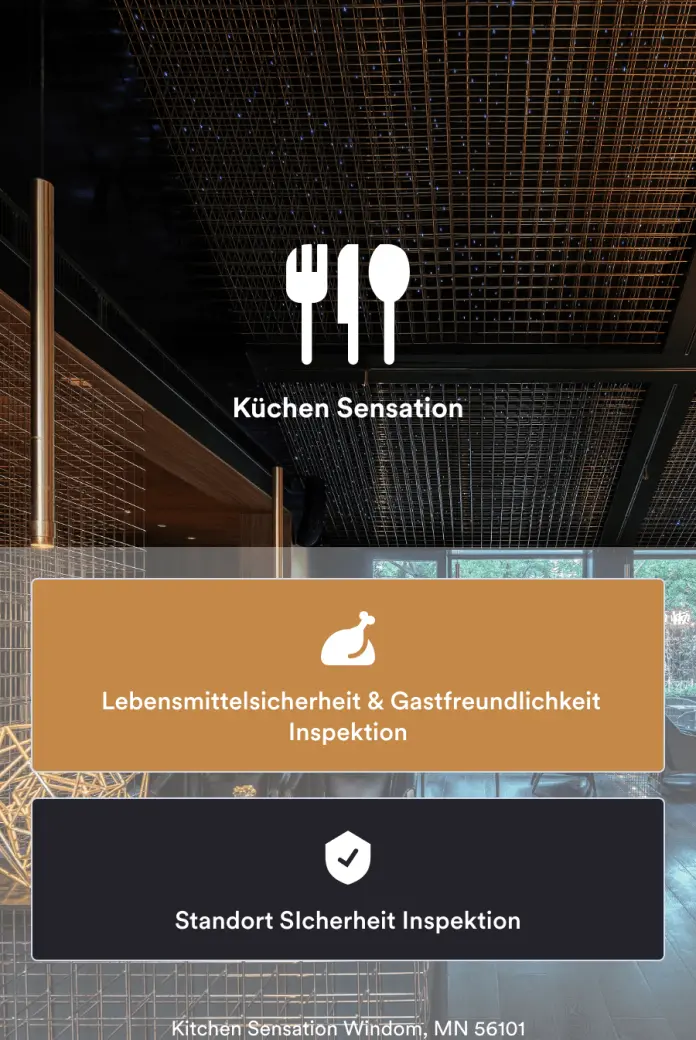 Restaurant Checkliste App