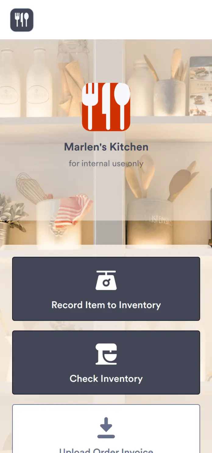 Restaurant Food Inventory App