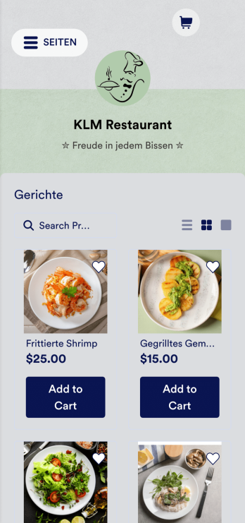 Restaurant Speisekarte App Template