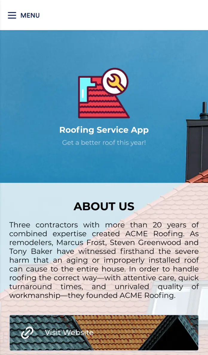 Roofing Service App