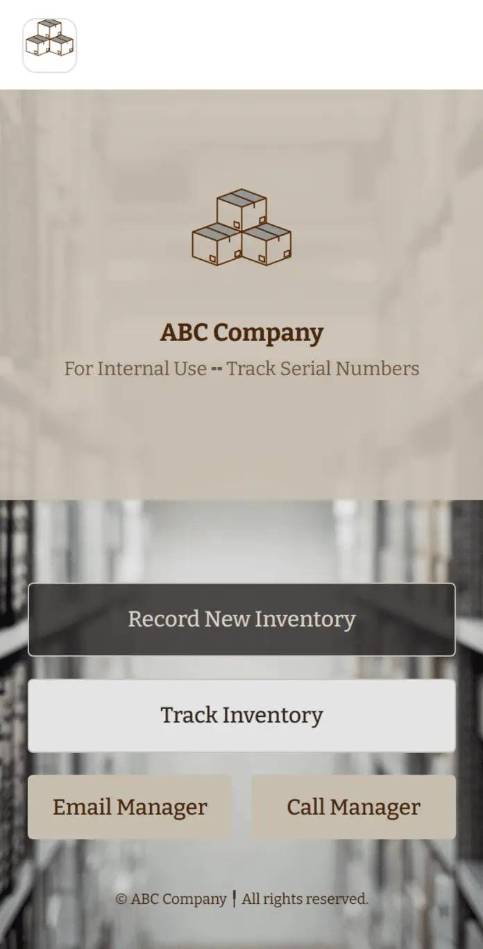 Serial Number Tracking App