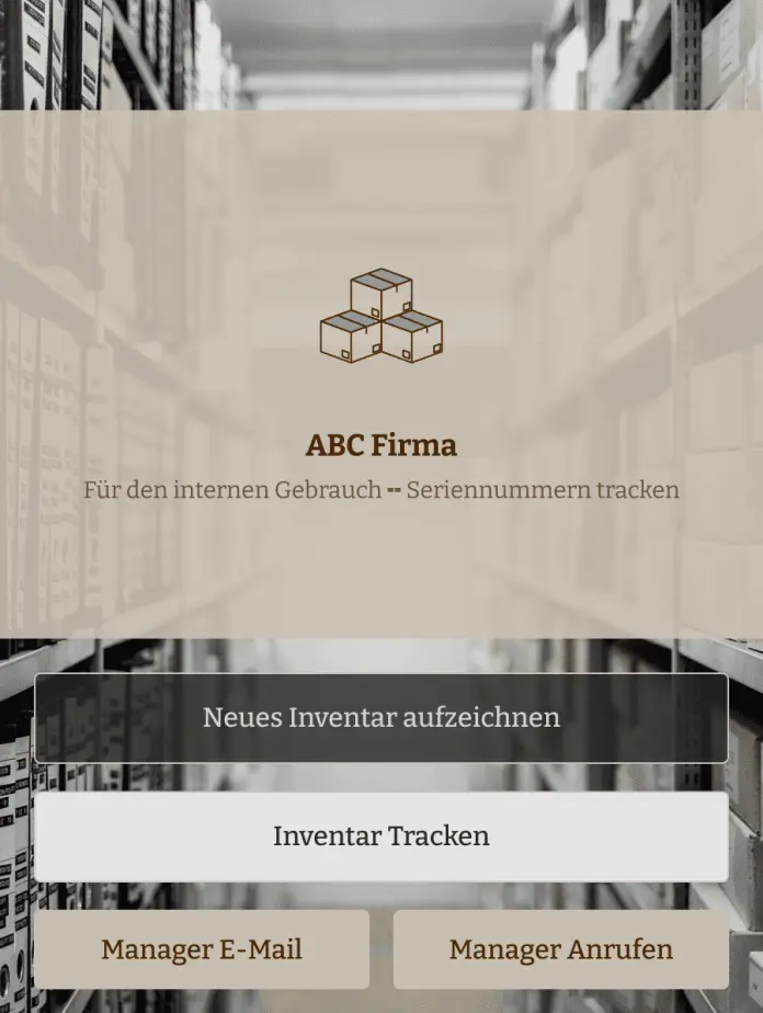 Seriennummer Tracking App