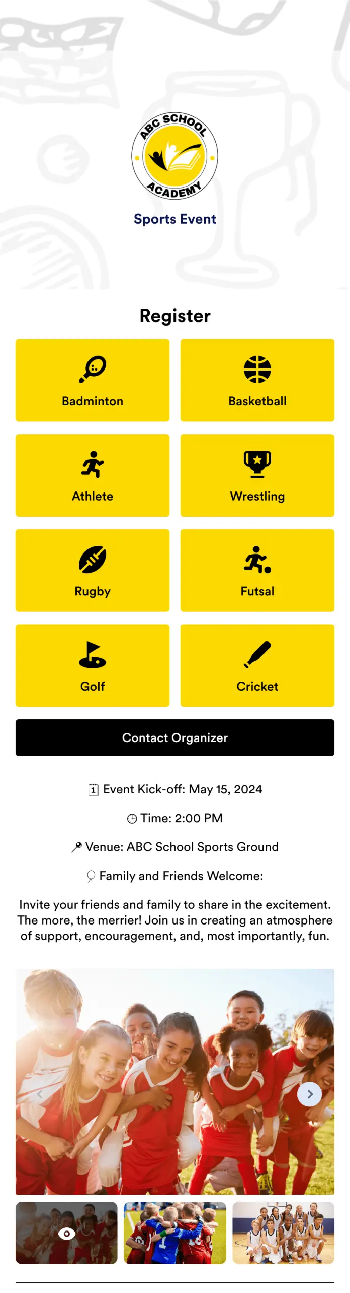 Sports Event App