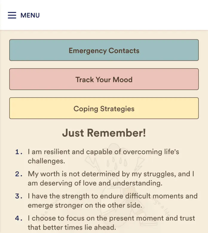 Suicide Safety Plan App